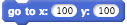 goTo(100, 100)